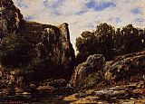 Famous Waterfall Paintings - A Waterfall in the Jura